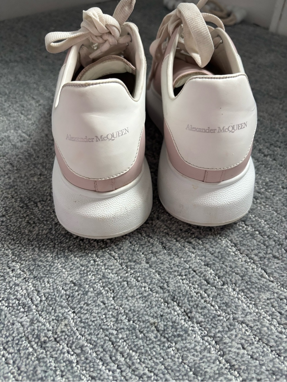 Alexander McQueen Pink and White Platform Sneakers - Picture 2 of 5